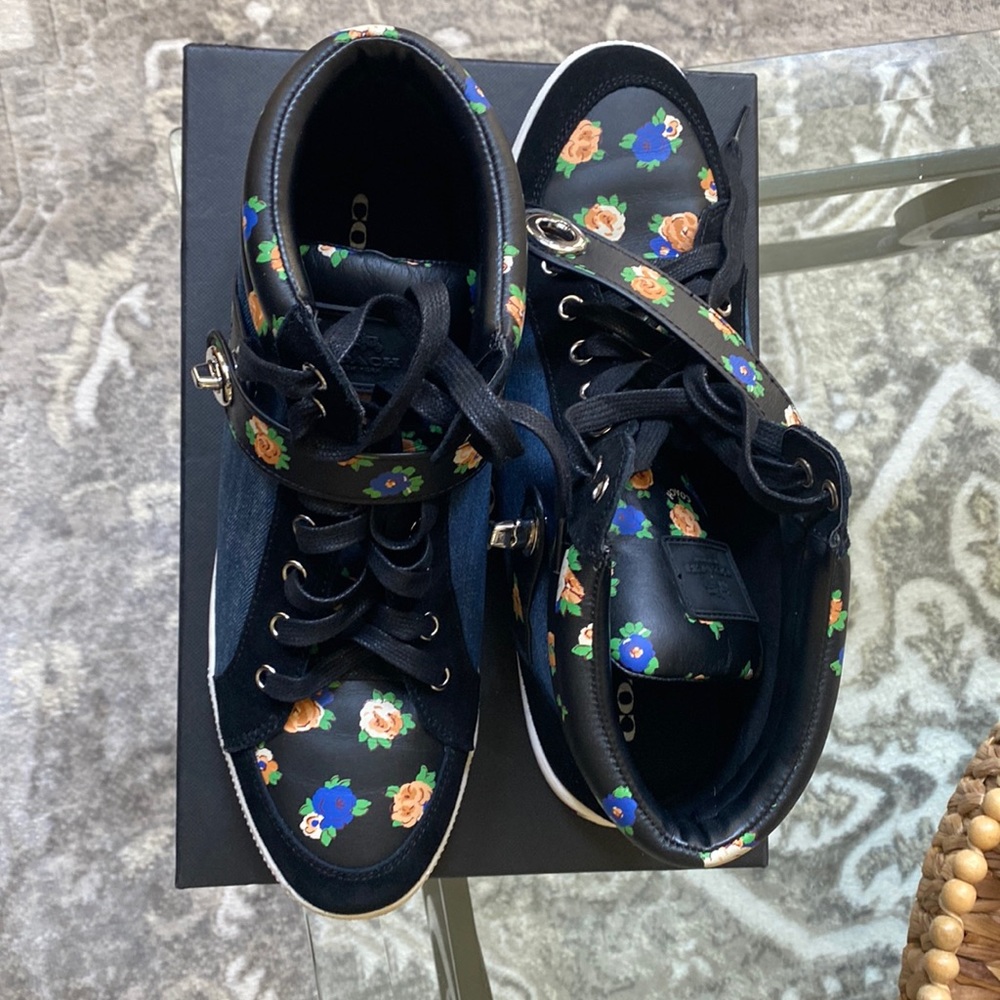 Coach high top sneaker.